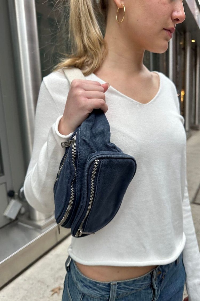 Sacs Brandy Melville Fanny Pack Bleu Marine | XCE-40577544